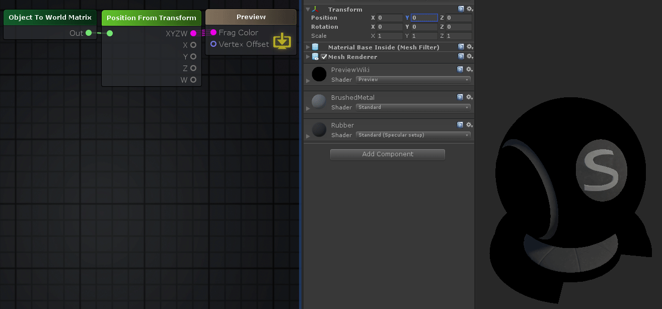 Unity Products:Amplify Shader Editor/Object To World Matrix - Amplify  Creations Wiki